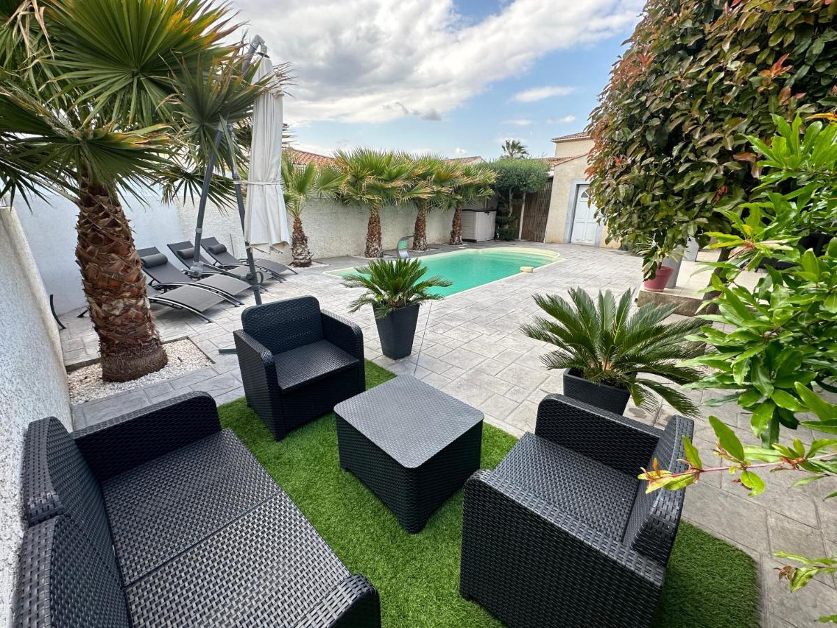 Villa Piscine De La Garrigue Florensac Ngoại thất bức ảnh